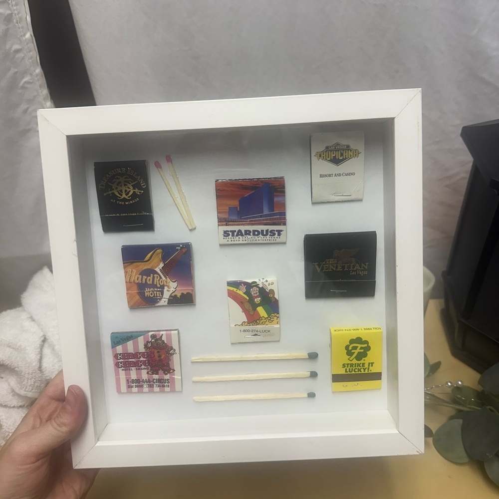 Framed Vintage Matchbook Collection